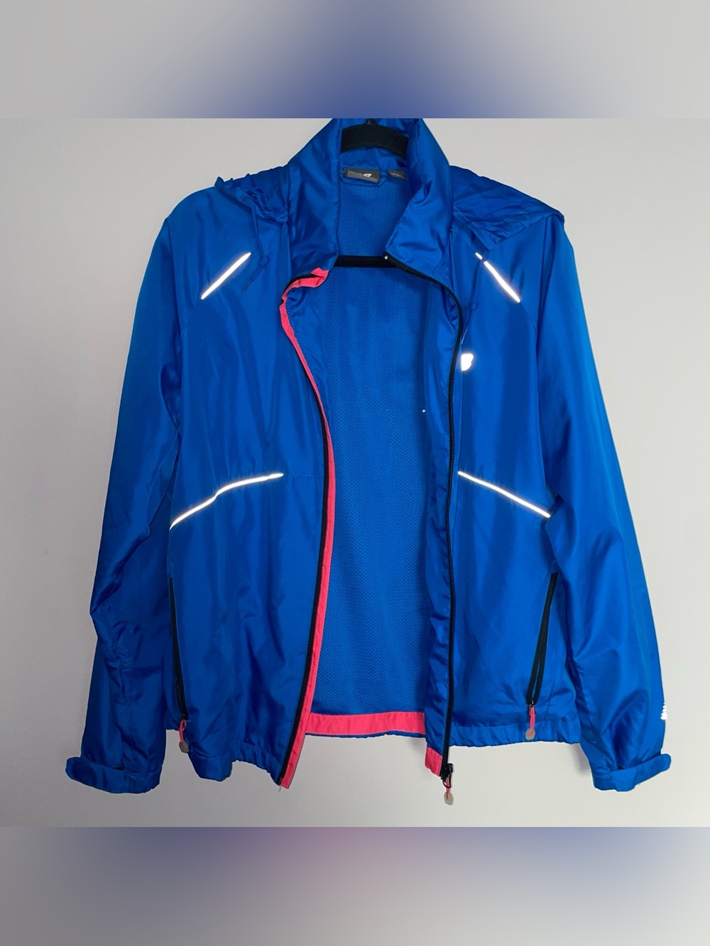 New Balance Royal Blue Windbreaker with Pink Trim